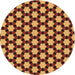 Square Patterned Yellow Rug, pat2529org