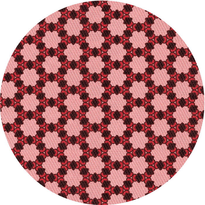 Square Machine Washable Transitional Pastel Red Pink Rug in a Living Room, wshpat2529rd