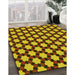 Machine Washable Transitional Deep Yellow Rug in a Family Room, wshpat2529yw