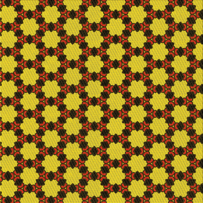 Round Machine Washable Transitional Deep Yellow Rug, wshpat2529yw