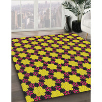 Patterned Purple Lily Purple Novelty Rug, pat2529