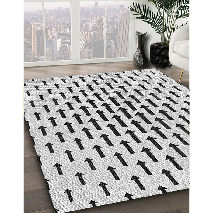 Patterned Off-White Novelty Rug in Family Room, pat252