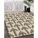 Patterned Vanilla Gold Rug in Family Room, pat253brn
