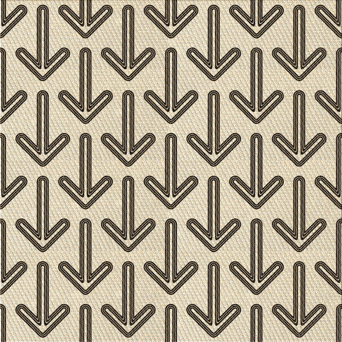 Round Patterned Vanilla Gold Rug, pat253brn