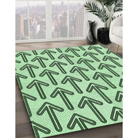 Patterned Mint Green Rug, pat253grn