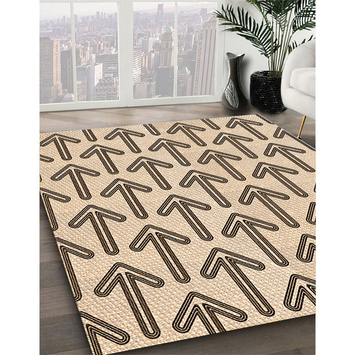 Machine Washable Transitional Golden Blonde Gold Rug in a Family Room, wshpat253org