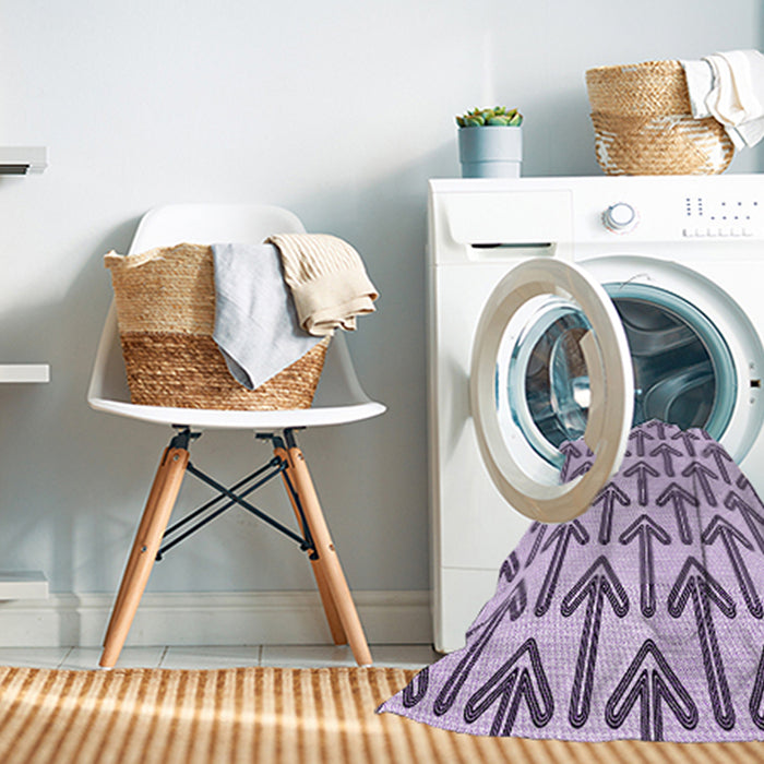 Machine Washable Transitional French Lilac Purple Rug in a Washing Machine, wshpat253pur
