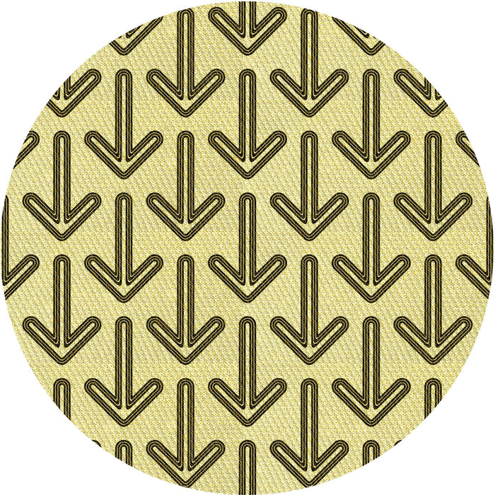Square Machine Washable Transitional Mustard Yellow Rug in a Living Room, wshpat253yw
