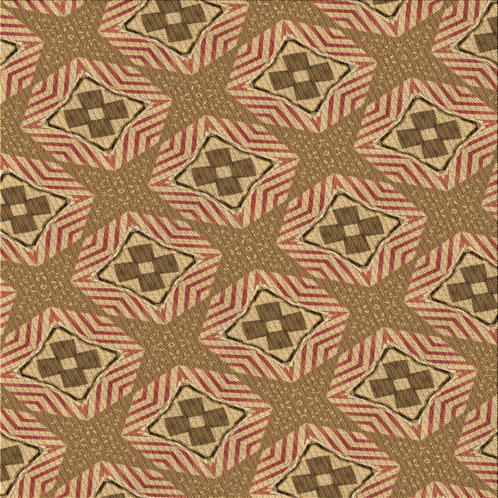 Round Patterned Orange Rug, pat2530brn