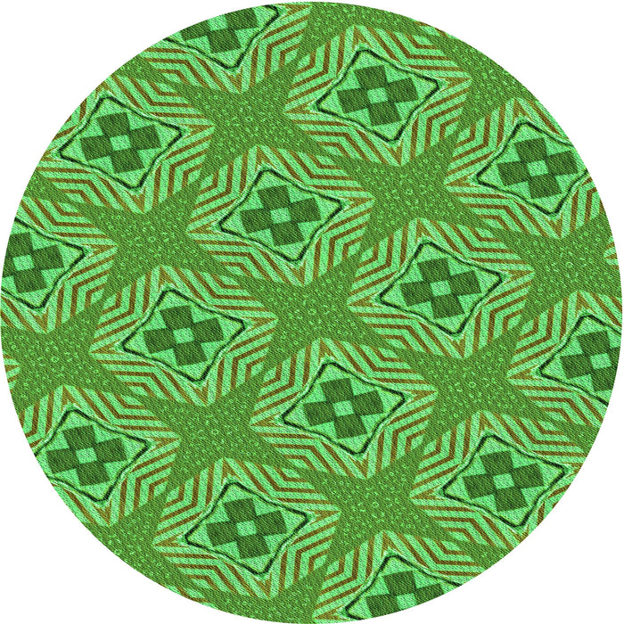 Square Patterned Neon Green Rug, pat2530grn