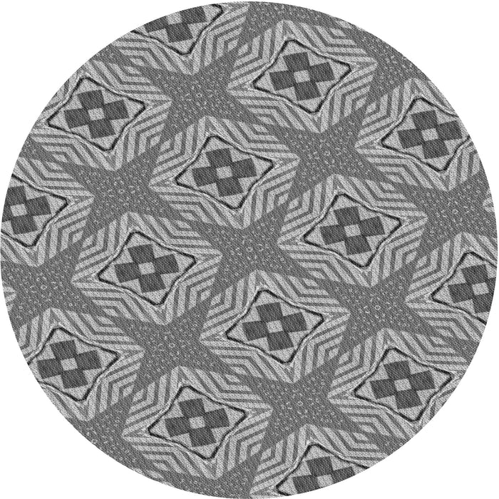 Square Patterned Cloud Gray Rug, pat2530gry
