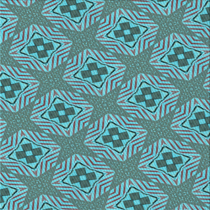 Round Machine Washable Transitional Bright Turquoise Blue Rug, wshpat2530lblu