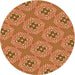 Square Patterned Red Rug, pat2530org