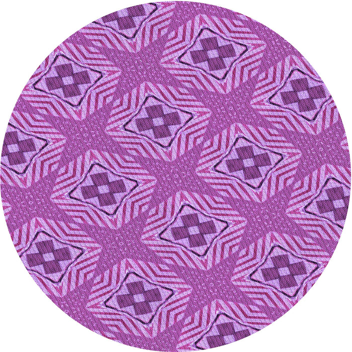 Square Patterned Violet Purple Rug, pat2530pur