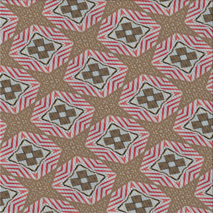 Square Patterned Chestnut Brown Novelty Rug, pat2530