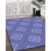 Patterned Sky Blue Rug, pat2531blu