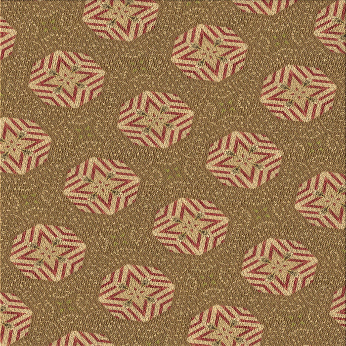 Round Patterned Mahogany Brown Rug, pat2531brn