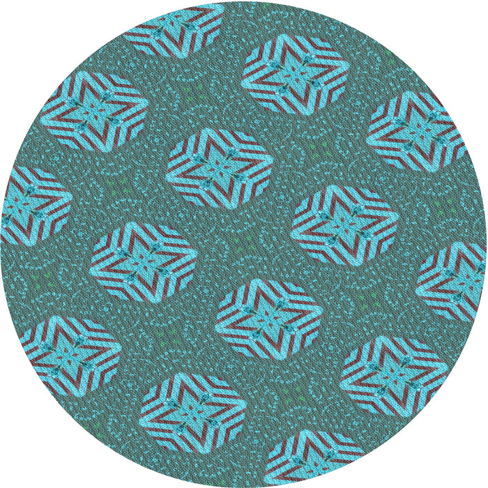 Square Machine Washable Transitional Bright Turquoise Blue Rug in a Living Room, wshpat2531lblu