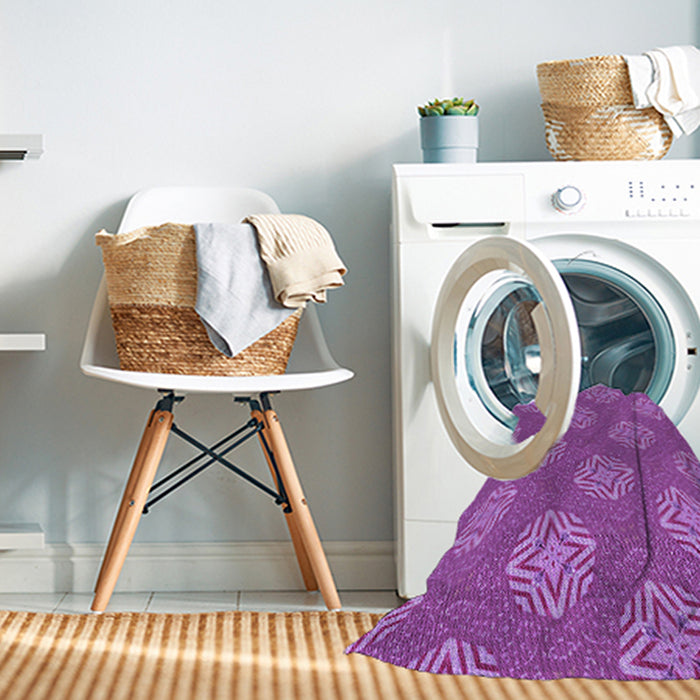 Machine Washable Transitional Purple Rug in a Washing Machine, wshpat2531pur