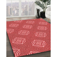 Patterned Red Rug, pat2531rd