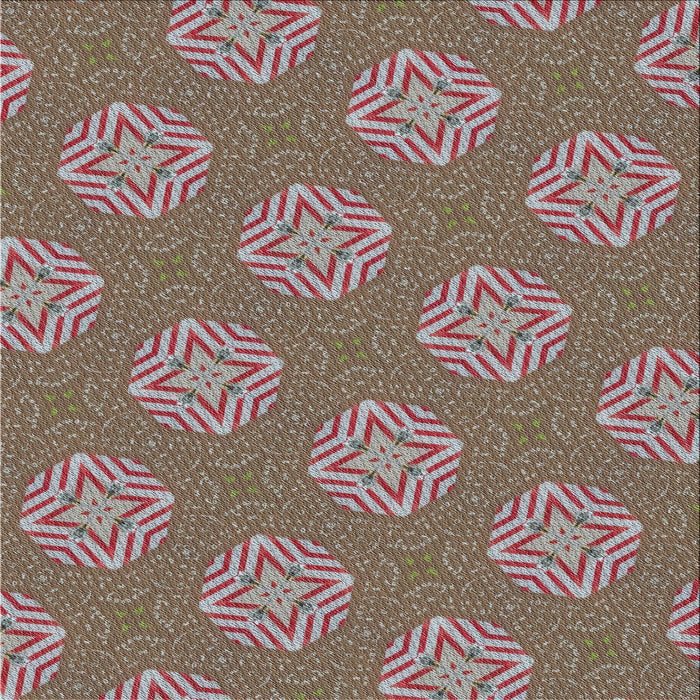 Square Patterned Dark Sienna Brown Novelty Rug, pat2531