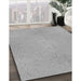 Patterned Silver Gray Rug in Family Room, pat2532gry