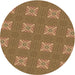 Square Machine Washable Transitional Saddle Brown Rug in a Living Room, wshpat2533brn