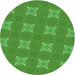 Square Patterned Neon Green Rug, pat2533grn