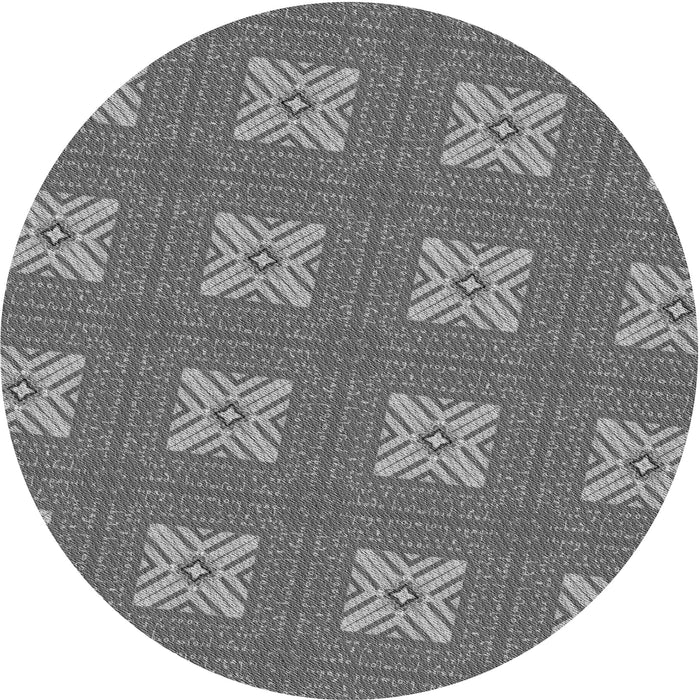 Square Patterned Gray Rug, pat2533gry