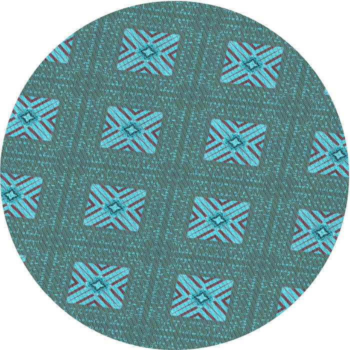 Square Machine Washable Transitional Dark Turquoise Green Rug in a Living Room, wshpat2533lblu