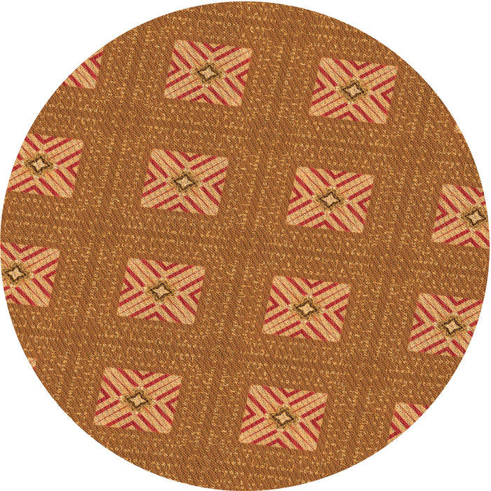 Square Patterned Orange Rug, pat2533org