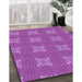 Patterned Purple Rug in Family Room, pat2533pur