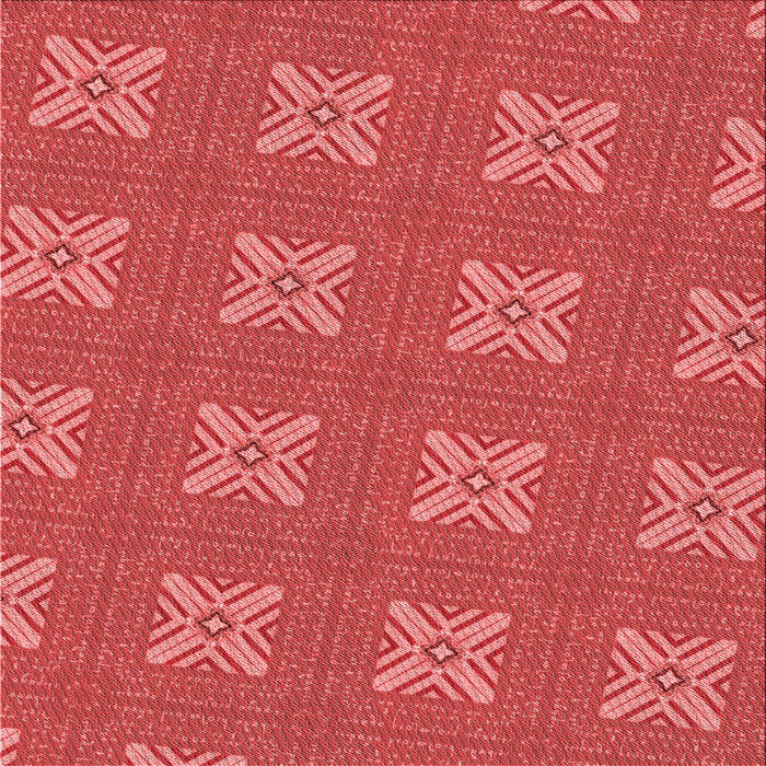 Round Patterned Red Rug, pat2533rd