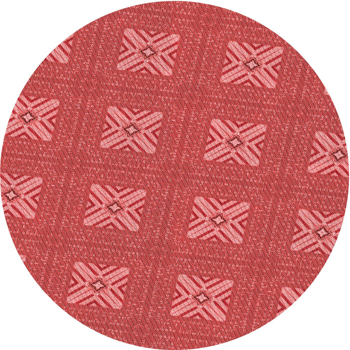 Square Patterned Red Rug, pat2533rd