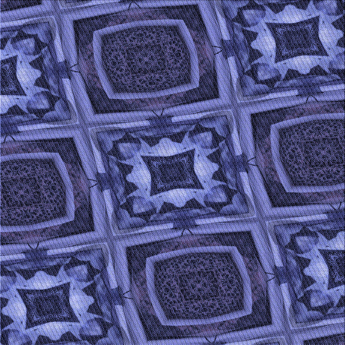 Round Patterned Light Slate Blue Rug, pat2534blu