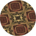 Square Patterned Light Brown Rug, pat2534brn