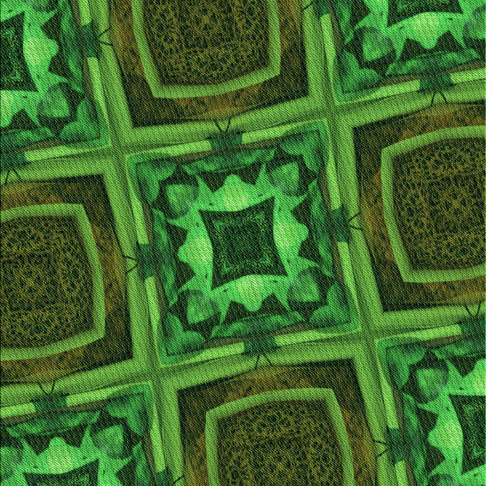 Patterned Dark Forest Green Rug, pat2534grn