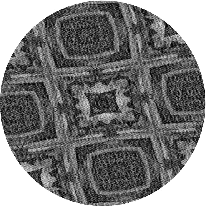 Square Patterned Gray Rug, pat2534gry