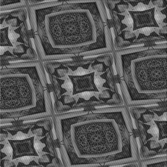 Round Patterned Gray Rug, pat2534gry