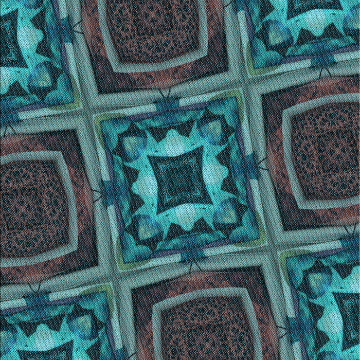 Patterned Dark Slate Grey Green Rug, pat2534lblu