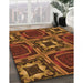 Patterned Saffron Red Rug in Family Room, pat2534org