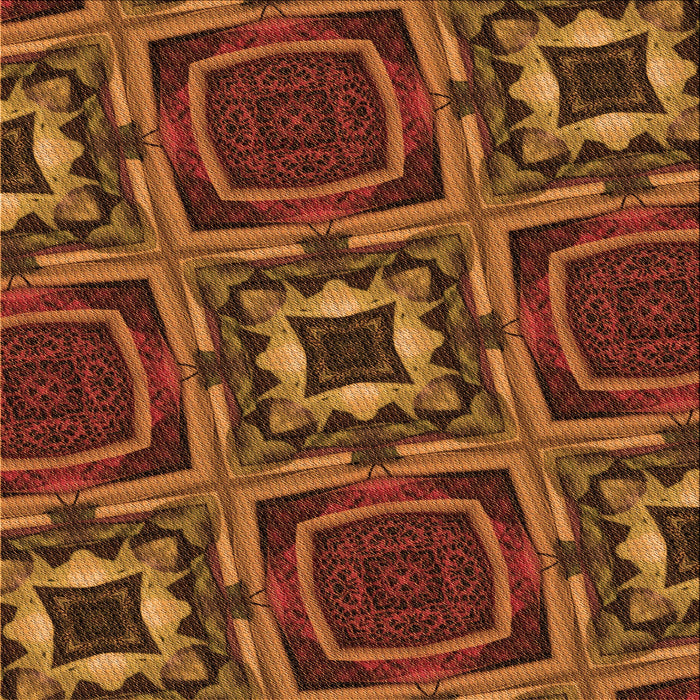 Round Machine Washable Transitional Saffron Red Rug, wshpat2534org