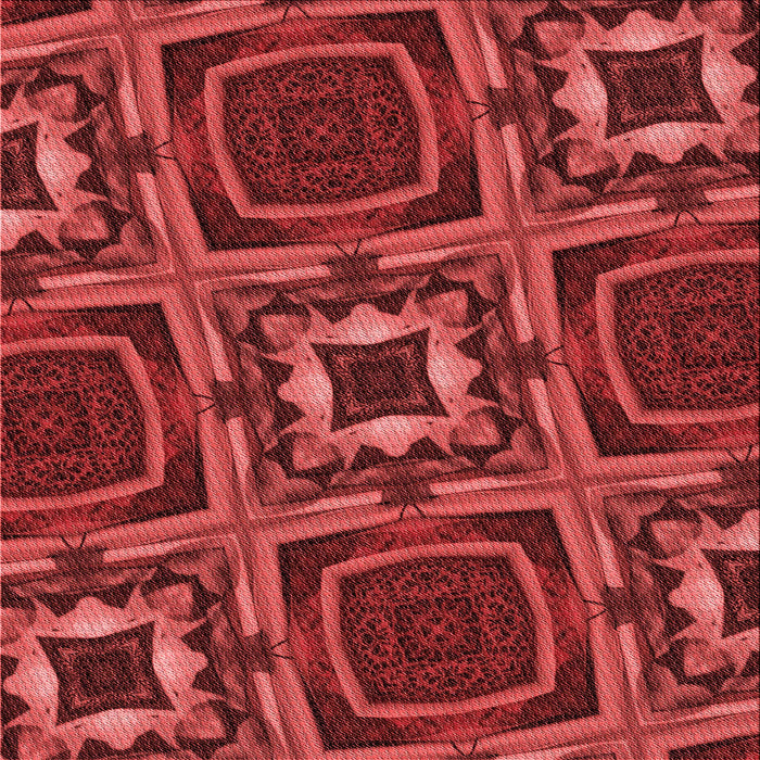 Round Patterned Cranberry Red Rug, pat2534rd