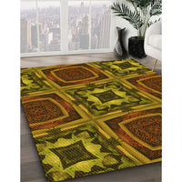 Patterned Red Brown Rug, pat2534yw