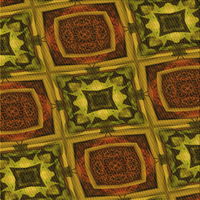 Round Patterned Red Brown Rug, pat2534yw