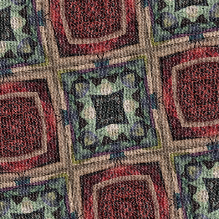 Patterned Red Novelty Rug, pat2534