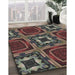 Machine Washable Transitional Night Red Rug in a Family Room, wshpat2534