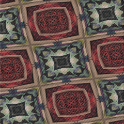 Sideview of Machine Washable Transitional Night Red Rug, wshpat2534