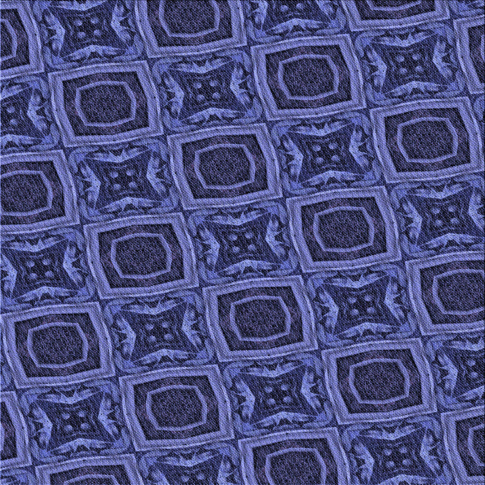 Round Patterned Lapis Blue Rug, pat2535blu