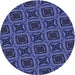 Square Machine Washable Transitional Lapis Blue Rug in a Living Room, wshpat2535blu